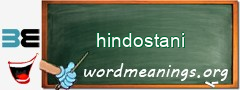 WordMeaning blackboard for hindostani